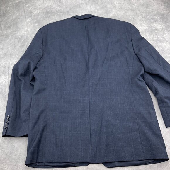 Ralph Lauren Chaps Suit Men 46R Blue Plaid Wool Classic Jacket Union Canada VTG - Picture 9 of 14